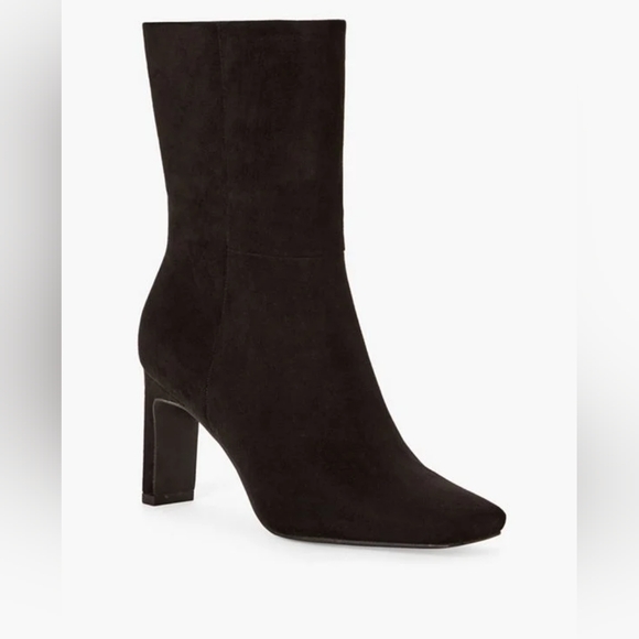 ๐๏ธ๐๏ธ๐๏ธ SIZE 10 BLACK  SQUARE TOE BLOCK HEEL WITH ZIPPER CLOSURE - Picture 5 of 7